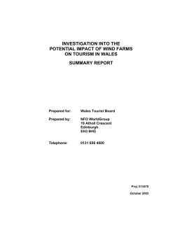 investigation into the potential impact of wind farms on