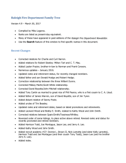 Raleigh Fire Department Family Tree