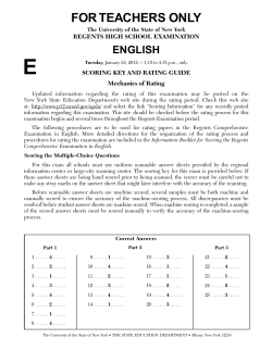 Scoring Key and Rating Guide