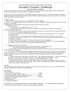 Pumpkin Chunkin` Challenge