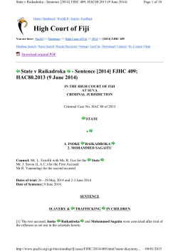 High Court of Fiji - United Nations Office on Drugs and Crime