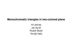 Monochromatic triangles in two