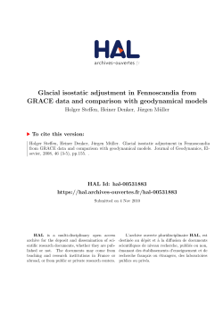 Glacial isostatic adjustment in Fennoscandia from GRACE data