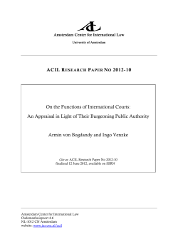 On the Functions of International Courts