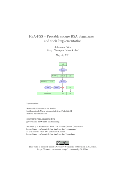 RSA-PSS &ndash; Provable secure RSA Signatures and their Implementation