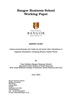 bbswp/12/007 - Bangor University