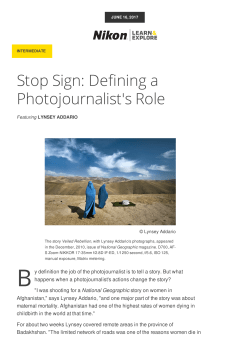 Stop Sign: Defining a Photojournalist`s Role | Lynsey