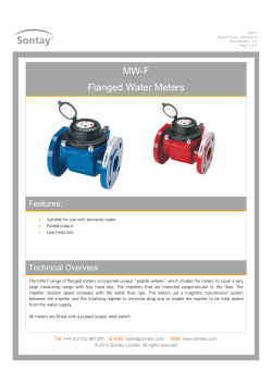 MW-F Flanged Water Meters