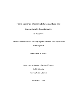 Facile exchange of arsenic between adducts and