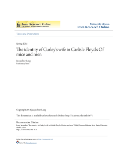 The identity of Curley`s wife in Carlisle Floyd`s Of mice and men