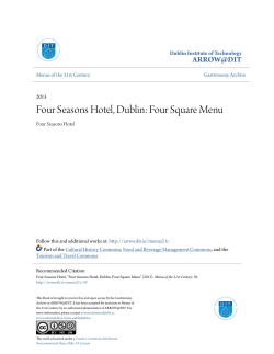 Four Seasons Hotel, Dublin: Four Square Menu