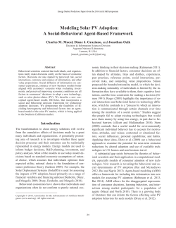 Modeling Solar PV Adoption: A Social-Behavioral Agent