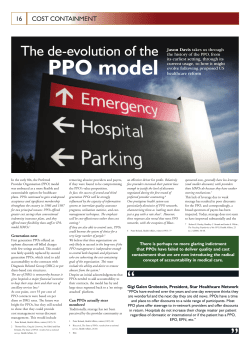 PPO model - JCDC Healthcare Cost