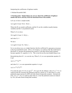 Interpreting the coefficients of loglinear models