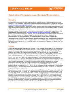 Tech Brief: High Ambient Temperatures and