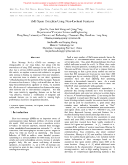 SMS Spam Detection Using Non-Content Features