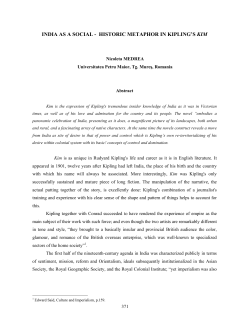 india as a social - historic metaphor in kipling`s kim