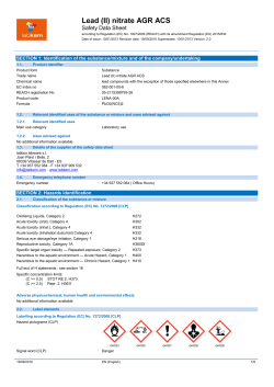 Lead (II) nitrate AGR ACS