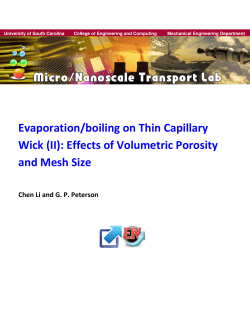 Evaporation/boiling on Thin Capillary Wick