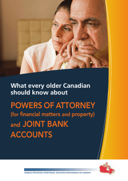 (for financial matters and property) and Joint Bank