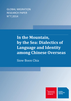 In the Mountain, by the Sea - Graduate Institute of International and