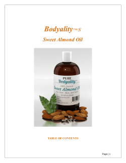 Bodyality&trade;`s Sweet Almond Oil