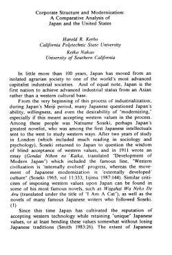 A Comparative Analysis of Japan and the United