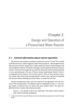 Chapter 2 Design and Operation of a Pressurised Water Reactor