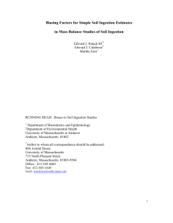 Biasing Factors for Simple Soil Ingestion Estimates