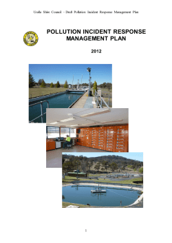 pollution incident response management plan