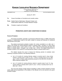 Probation Length and Conditions memo
