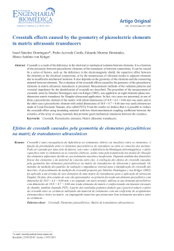 Crosstalk effects caused by the geometry of piezoelectric elements