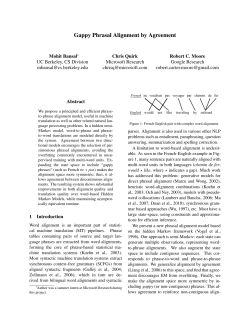 Gappy Phrasal Alignment by Agreement