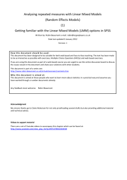 Analysing repeated measures with Linear Mixed Models (Random