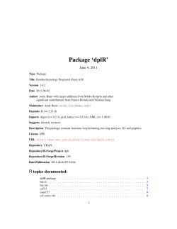 Package `dplR`