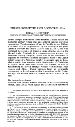 the church of the east in central asia