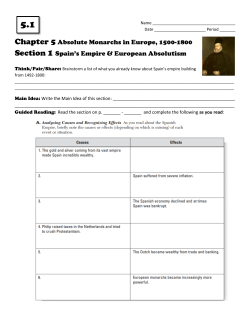 Chapter 5 Absolute Monarchs in Europe, 1500