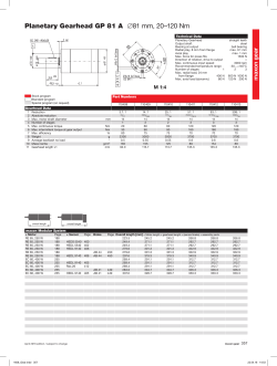 Planetary Gearhead GP 81 A &empty;81 mm, 20&ndash;120 Nm
