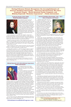 During February Polonia Recognizes the Accomplishments of