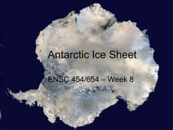 Antarctic Ice Sheet - Atmospheric Sciences at UNBC