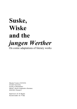 Suske, Wiske and the jungen Werther