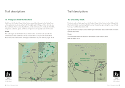 Platypus Waterholes Walk map from Parks of Kangaroo Island booklet