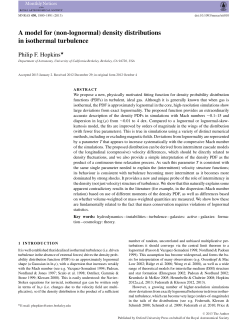 A model for (non-lognormal) density distributions