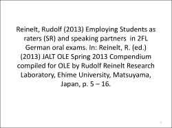 and speaking partners in 2FL German oral exams
