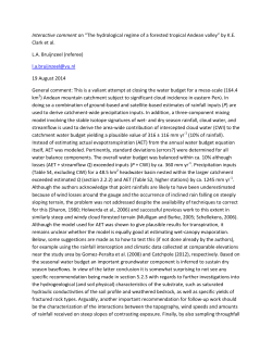Interactive comment on &ldquo;The hydrological regime of a forested