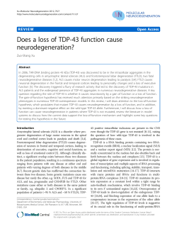 Does a loss of TDP-43 function cause neurodegeneration