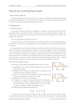 Sound as a mechanical wave