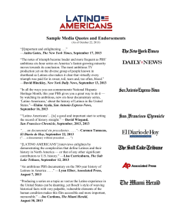 Sample Media Quotes and Endorsements