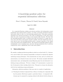 A knowledge-gradient policy for sequential information collection