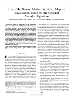 Use of the Newton Method for Blind Adaptive